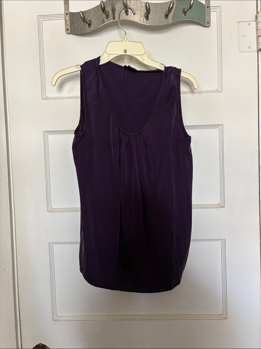 Talbots Sleeveless Scoop Neck Pleated Women’s Top Purple Size 12P